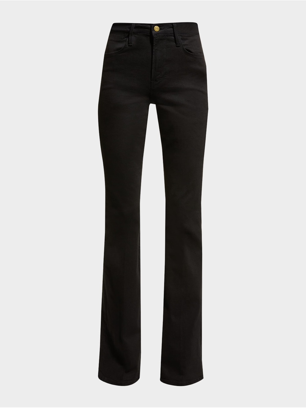 Frame Denim Black Flared High-Rise Jeans